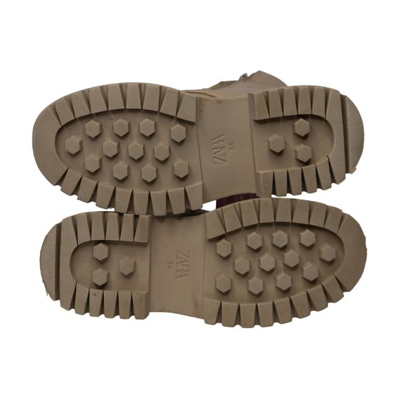 Zara Kids Girl Monochromatic Lug Sole Ankle Boot Combat Boot Bootie Size 2.5 |33 - Picture 11 of 12